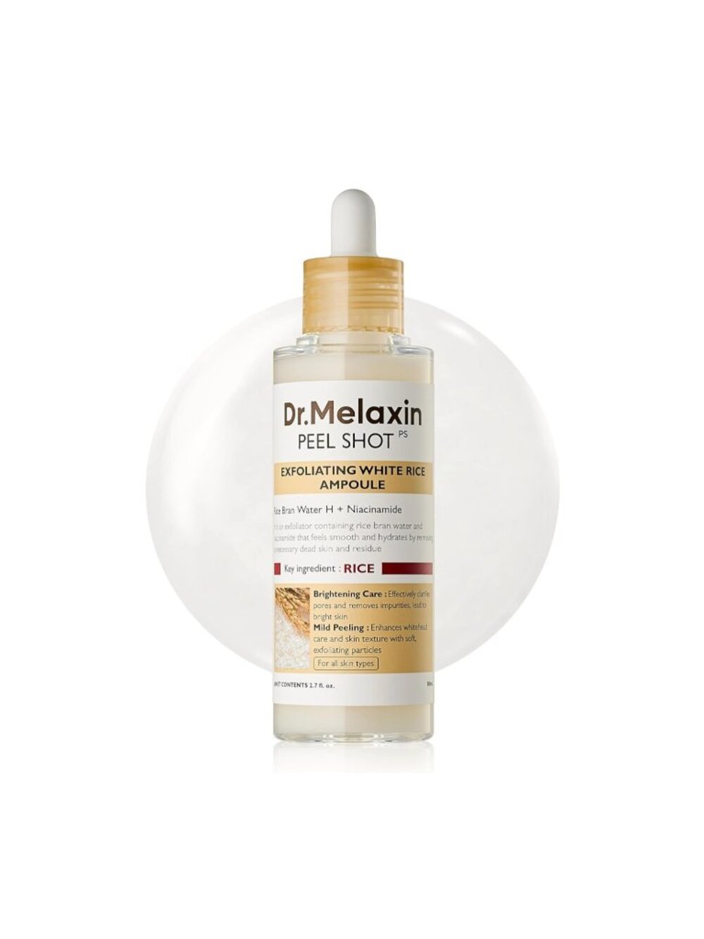 Dr Melaxin Peel Korea White Rice Peeling Ampoule Serum AHA BHA Niacinamide 2.71o